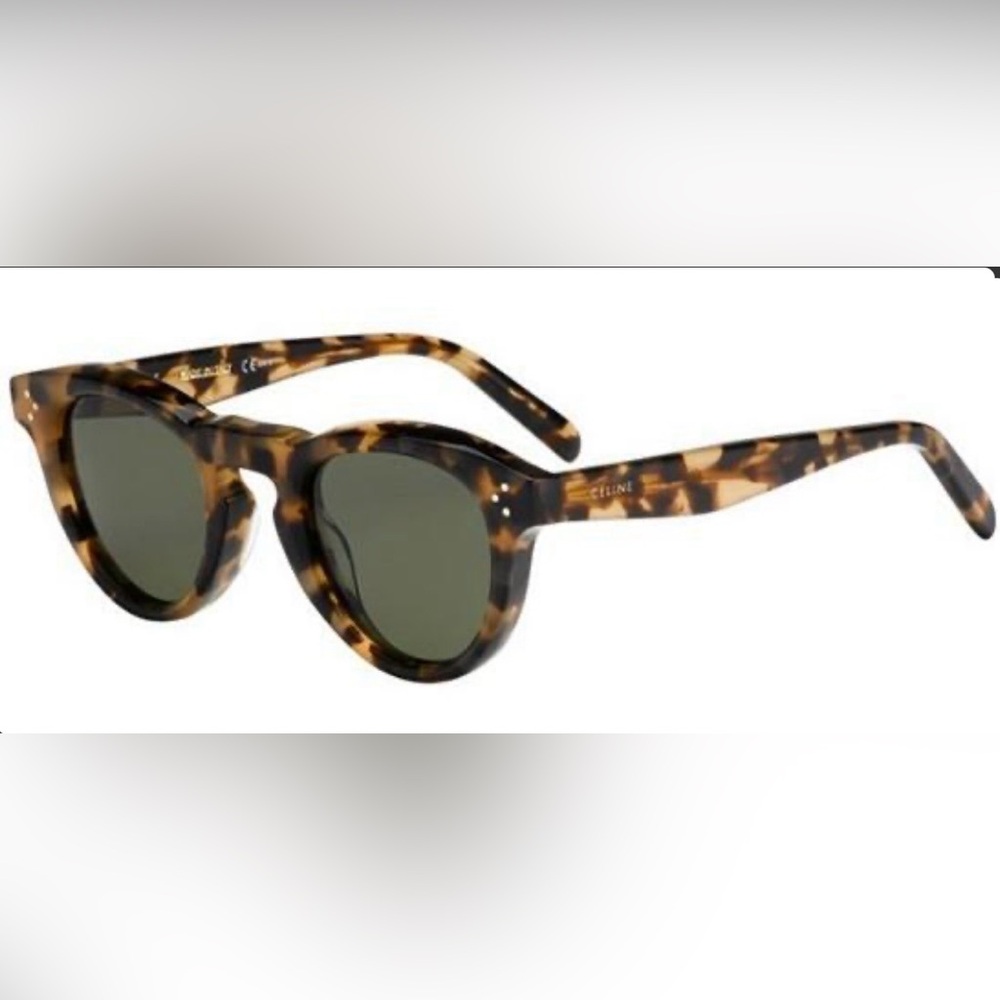 Celine Black Round Acetate Sunglasses